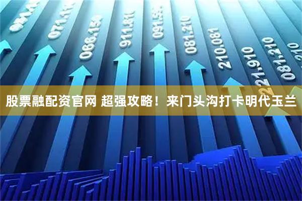 股票融配资官网 超强攻略！来门头沟打卡明代玉兰